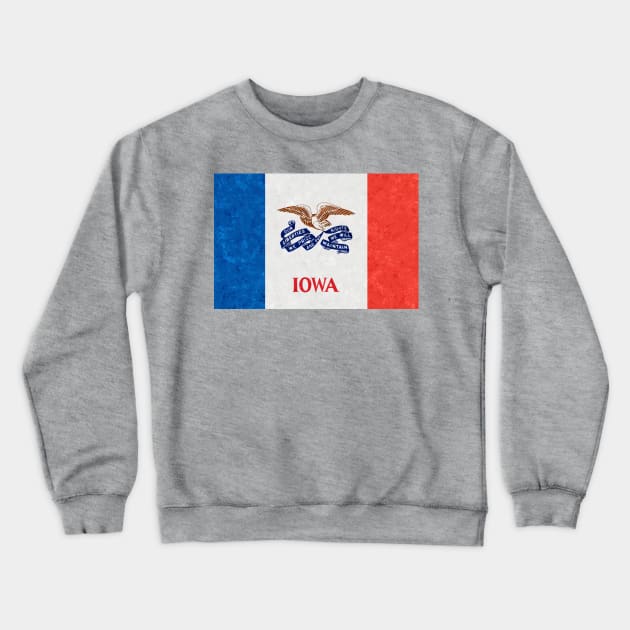 State flag of Iowa Crewneck Sweatshirt by Enzwell